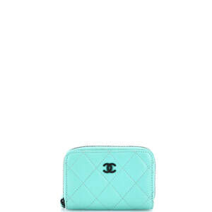 Chanel CC Zip Card Holder Quilted Lambskin